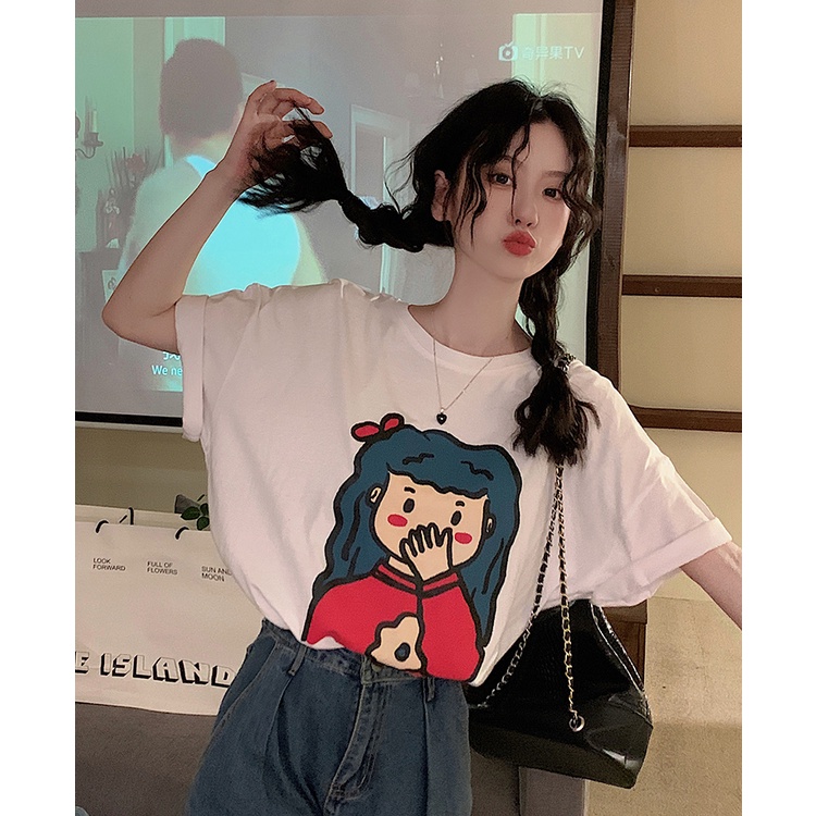 NRVP Áo Thun Unisex Mùa Hè Dáng Suông Tay Cộc Phong Cách Hàn Quốc Cho Nam Nữ