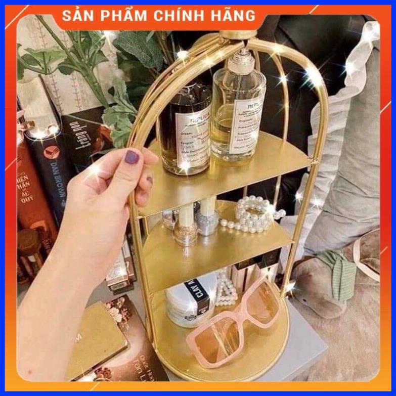 📌GIÁ SỈ📌 KỆ ĐỰNG MỸ PHẨM SẮT SƠN TĨNH ĐIỆN MÀU VÀNG SANG CHẢNH