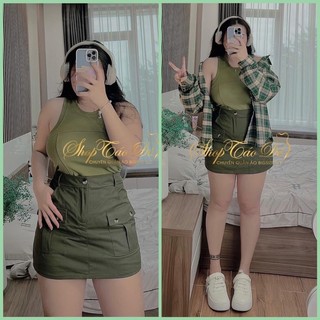 (SHOP TÁO ĐỎ BIGSIZE 50KG ĐẾN 90kg) set 3 món áo sơ mi caro