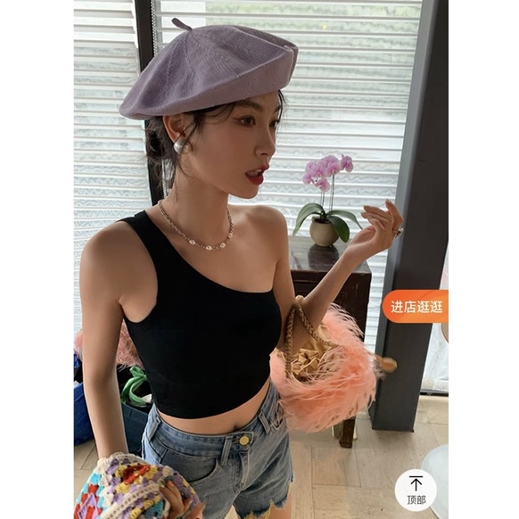 ÁO CROP LỆCH VAI KHÔNG TAY TRENDY 2022