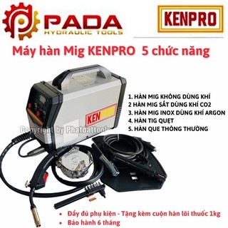 Máy Hàn Mig Mini KENPRO NBC-200 5 Chức Năng -Tặng Kèm Cuộn Dây Hàn 1kg Lõi Thuốc - Hàng Chính Hãng Cao Cấp - BH 12 tháng