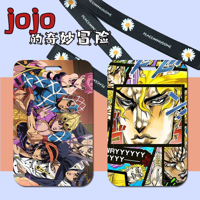 Ốp Điện Thoại Họa Tiết Hoạt Hình Jojo 'S Bizarre Adventure Kèm Dây Đeo Và Ngăn Đựng Thẻ Tiện Dụng Cho Học Sinh 3]