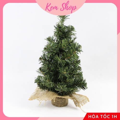 Cây thông Noel mini để bàn trang trí giáng sinh size 20cm/30cm/40cm (cây chưa kèm phụ kiện) - Kem Shop K296
