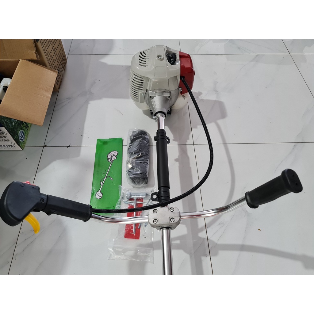 Máy cắt cỏ chạy xăng 2 thì Mitsu TL52 52cc. Máy cắt cỏ công suất lớn 52 cc