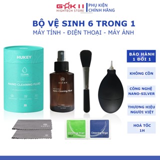 Bộ Vệ Sinh 6 Món Hukey, Combo Dung Dịch Nano Vệ Sinh Màn Hình, Điện Thoại, Máy ảnh, Laptop