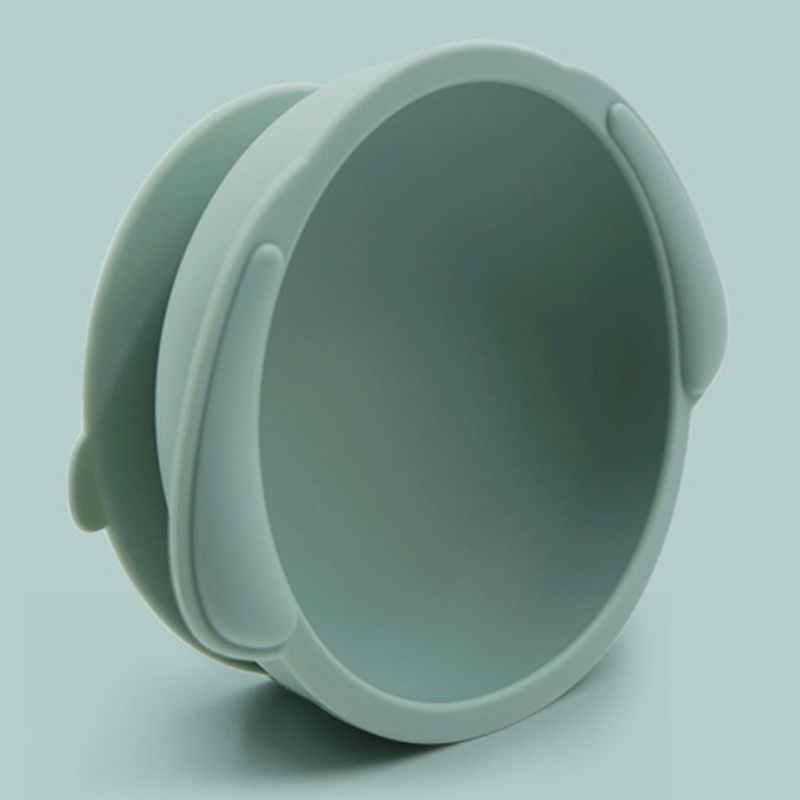 Bát Ăn Bằng Silicone Không BPA Màu Trơn Có Giác Hút Cho Trẻ Sơ Sinh
