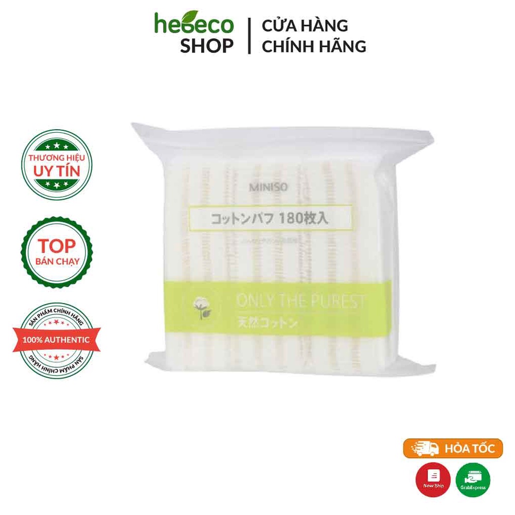 Bông Tẩy Trang Miniso 180 Miếng Nhật Bản