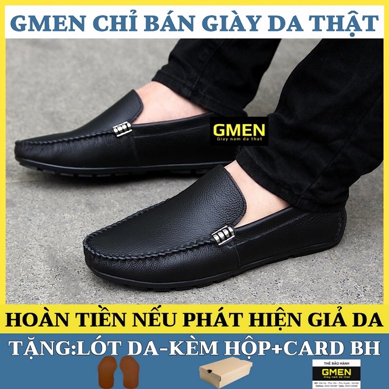 Giày lười nam,giày mọi da đế khâu chắc chắn chống trơn trượt.Hải Anh Shop