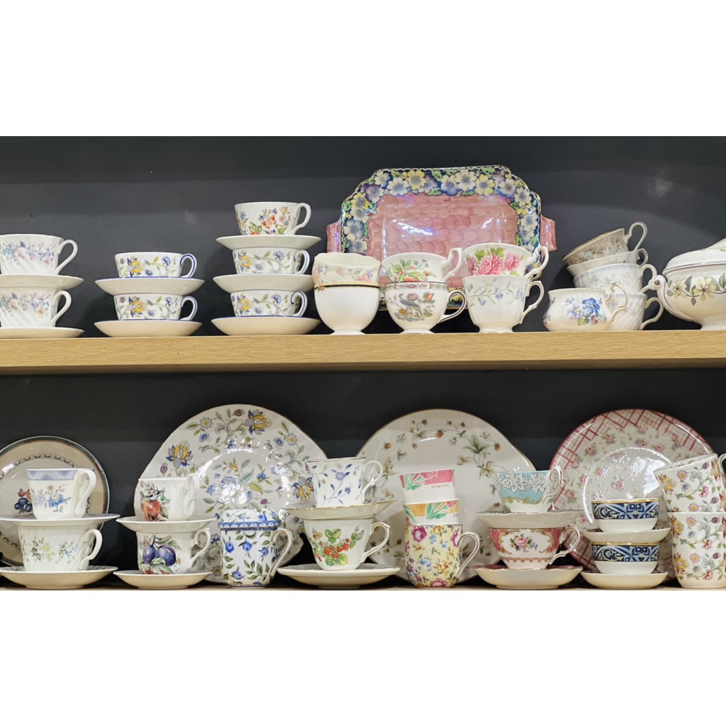 Set tách đĩa uống cà phê, set trà chiều phong cách Châu Âu