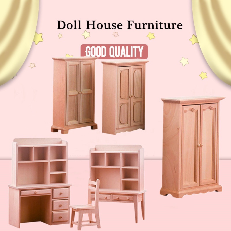 Tủ Quần Áo Mini Tỉ Lệ 1: 12 Trang Trí Nội Thất Cho Nhà Búp Bê Dom