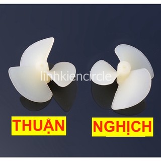 2 Chân vịt mini thuận nghịch trục 2mm 3 cánh 36mm chế thuyền - LK0462