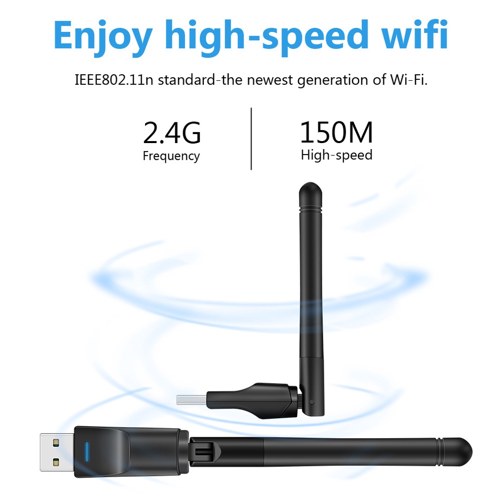 USB Wifi USB thu sóng Wifi Ralink MT-7601 sóng khoẻ USB wifi cao cấp có ăng ten