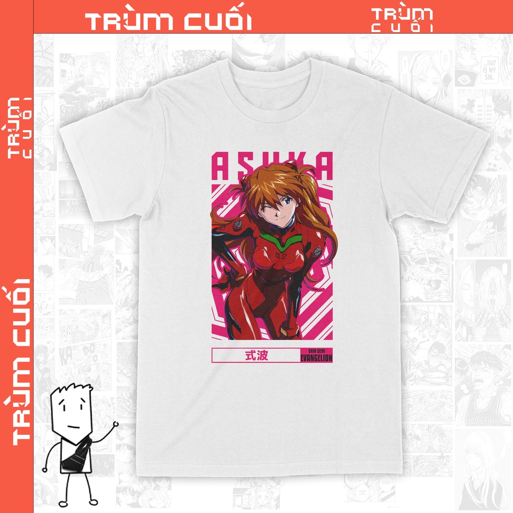Áo thun Soryu Asuka Langley - Neon Genesis Evangelion Unisex Trùm Cuối Anime, Cotton 100% 2 màu nam nữ 0102
