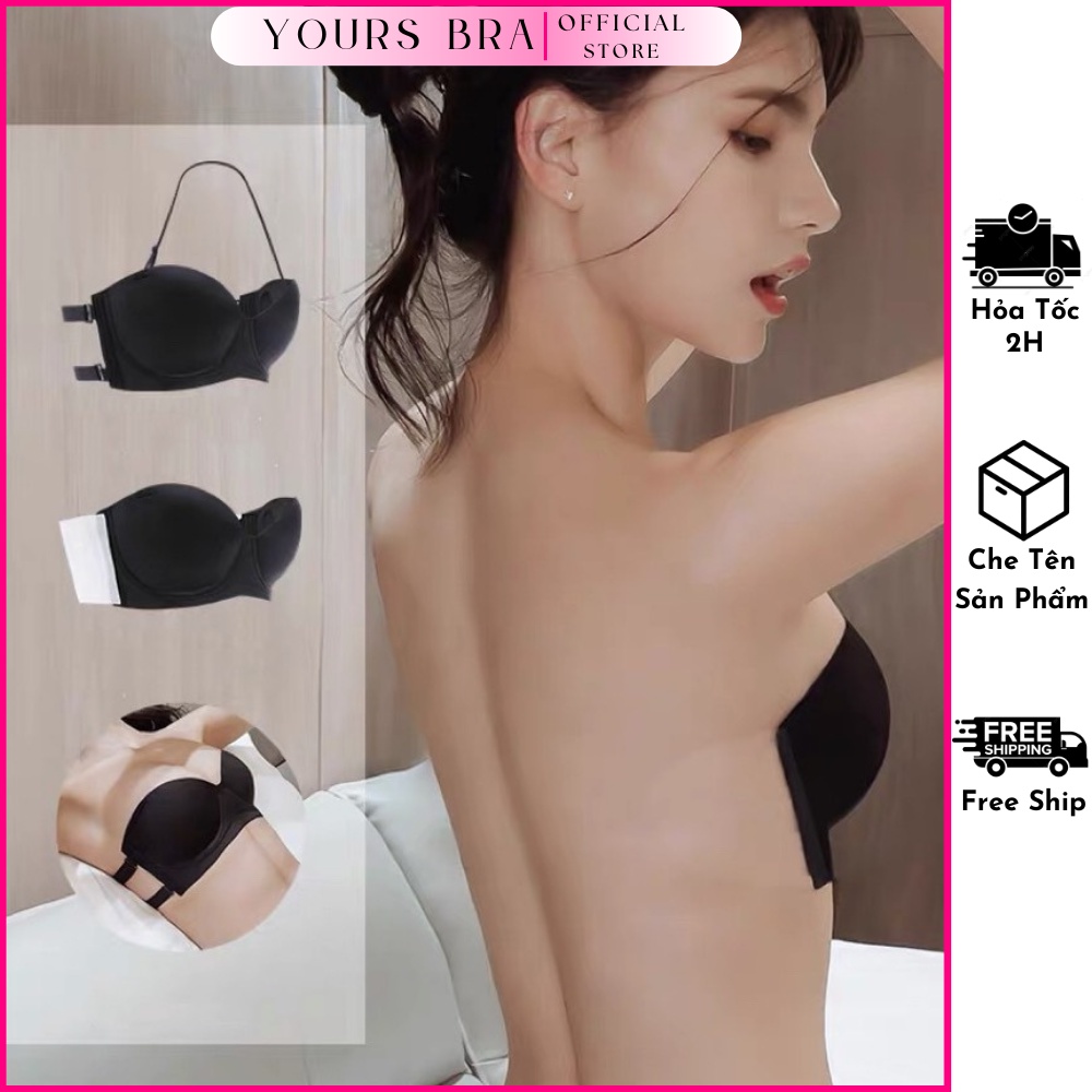 Áo lót cúp ngực nữ Yours Bra AC080 su đúc có gọng đệm mút kép nâng ngực tạo khe không dây chống tụt hở lưng, hở vai