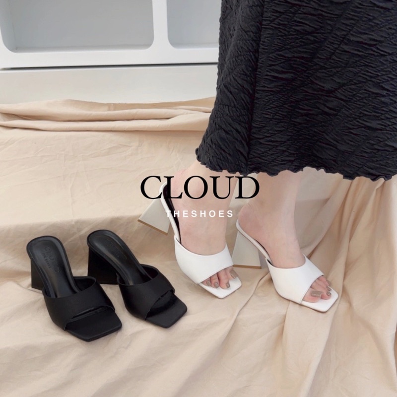 Giày cao gót 8cm mũi vuông quai ngang  – Cloud The Shoes
