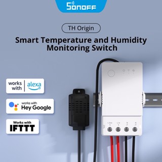 Sonoff TH Origin Công Tắc Điều Khiển Nhiệt Độ 16A 20A WiFi Cho Alexa Google Assistant