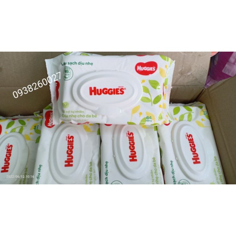 Khăn ướt Huggies 80 tờ không mùi an toàn cho trẻ sơ sinh