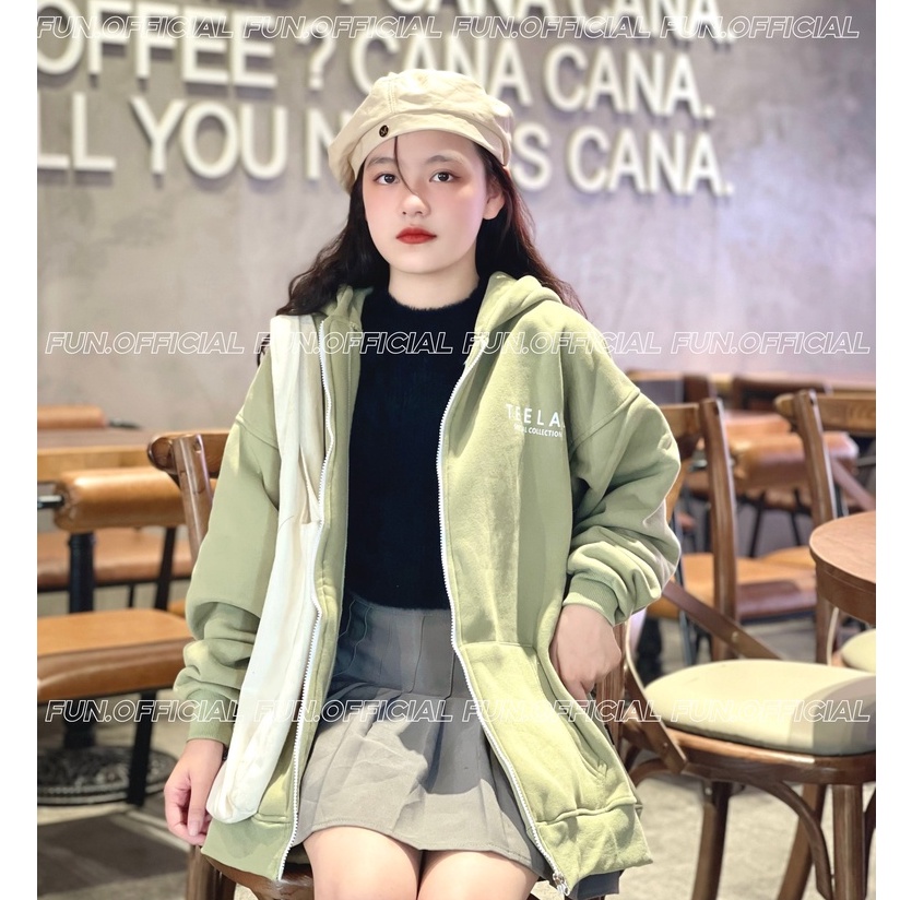 Áo Hoodie Zip Local Brand TEELAB Unisex Basic Kéo Khóa đủ tag