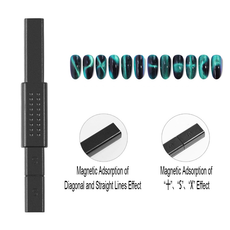 Thanh Nam Châm Hai Đầu Tạo Hiệu Ứng Mắt Mèo Đa Năng Trang Trí Móng Tay