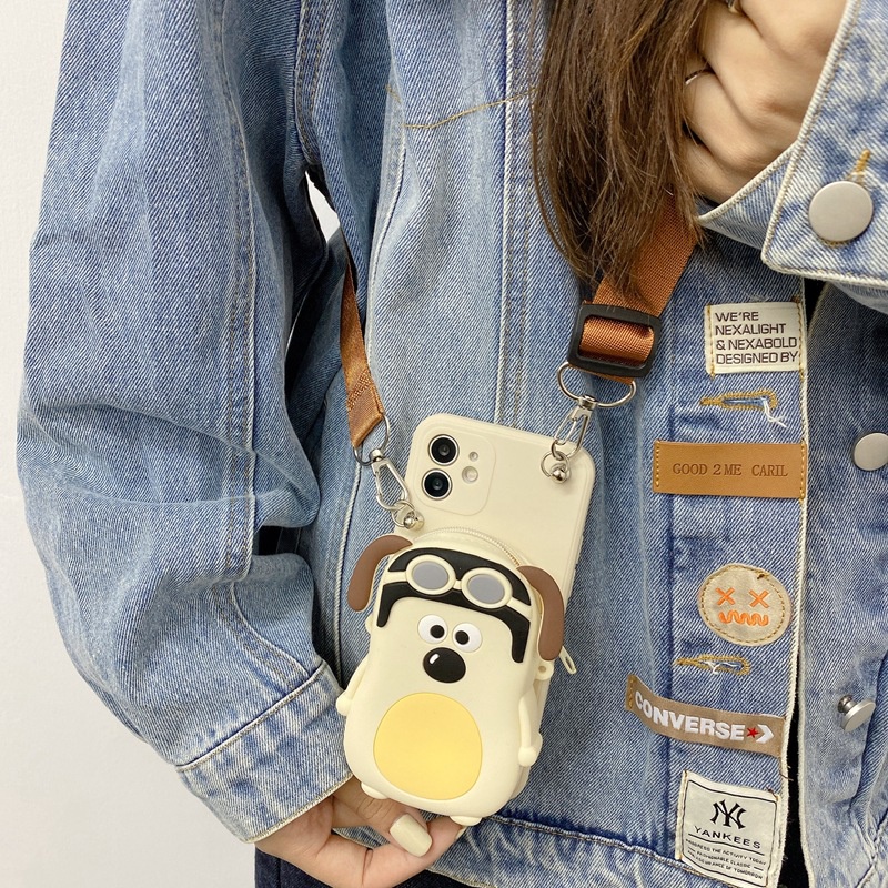 Hoạt Hình Ốp Điện Thoại Hình Chó wallace Và gromit Kèm Ví Cho iphone 15 14 13 12 mini 11 pro max 6 6s 7 8 plus x xs max xr se 2020