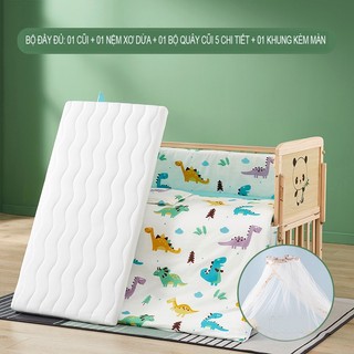 Cũi Gỗ Cho Bé, Đa Năng Ghép Cạnh Giường Bố Mẹ, Kích thước 105x60x90cm