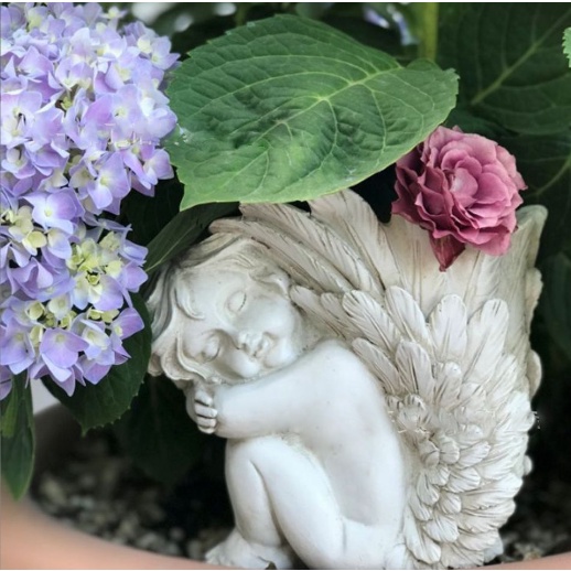 Lọ hoa thiên thần ngủ LOHSU4 cute dễ thương cắm bút cọ trang điểm decor trang trí