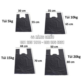 1kg túi bóng đen đựng rác cỡ túi 1kg-2kg-3kg-5kg-10kg-15kg-20kg