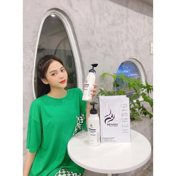 Cặp Dầu Gội/Xả Ngăn Ngừa Rụng Tóc, Đánh Bay Gàu Hensio Biotin 500ml x2