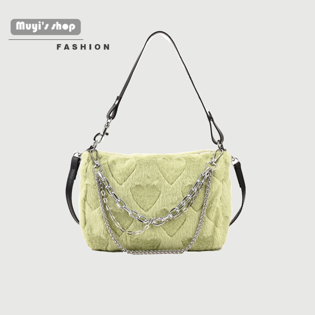 Túi Đeo Vai Phối Lông Thiết Kế Xinh Xắn Cho Nữ