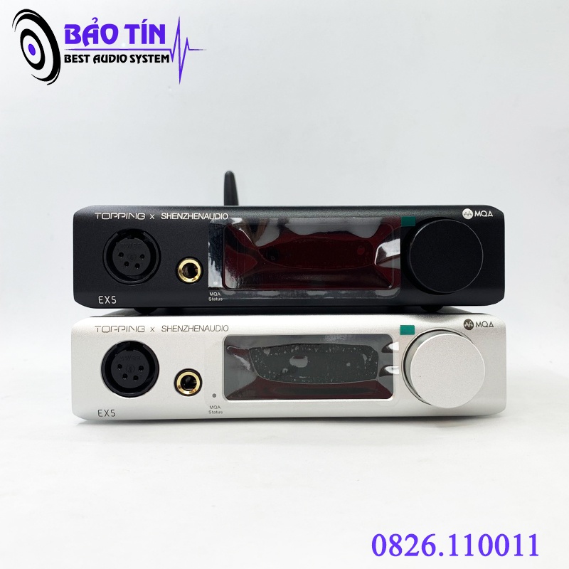 Bộ giải mã DAC Topping EX5 2 CHIP ES9038Q2M ,Bluetooth 5.0 LDAC 32bit 768kHz DSD512 tặng dây quang Liton Mỹ