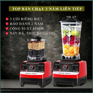 Máy xay sinh tố công nghiệp xay thịt cá, rau củ, xay đá... công suất 3000w- bảo hành 2 năm
