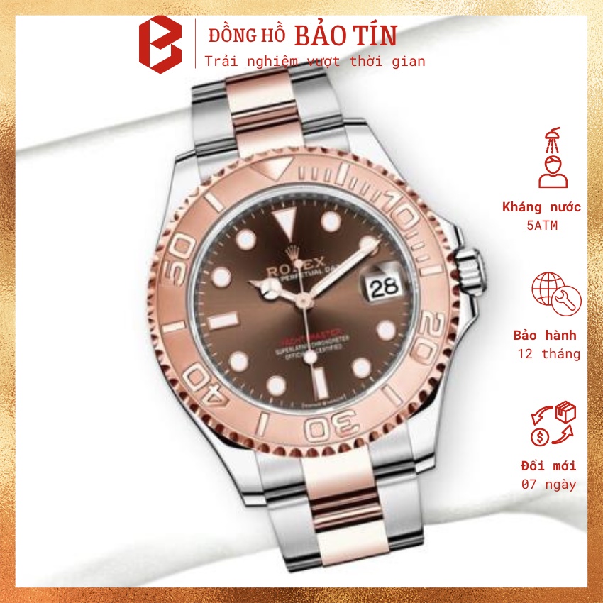 Đồng Hồ Cơ Nam Rolex Máy Nhật Yacht Master, Kính Saphia, Chống Nước Tốt