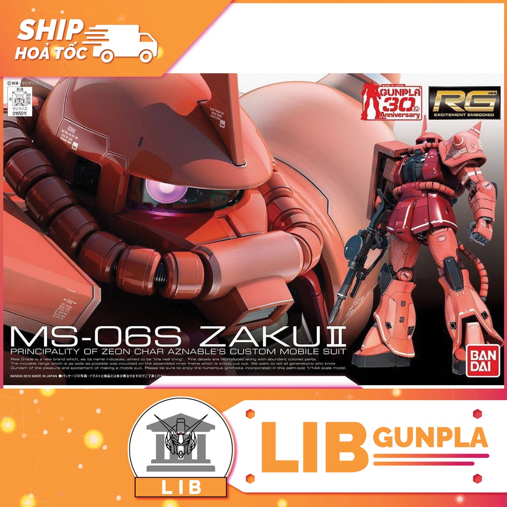 Mô hình lắp ráp Gundam RG 1/144 MS-06S Zaku 2