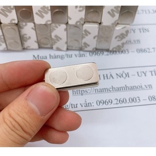 Nam châm cài áo 2 nút ngắn