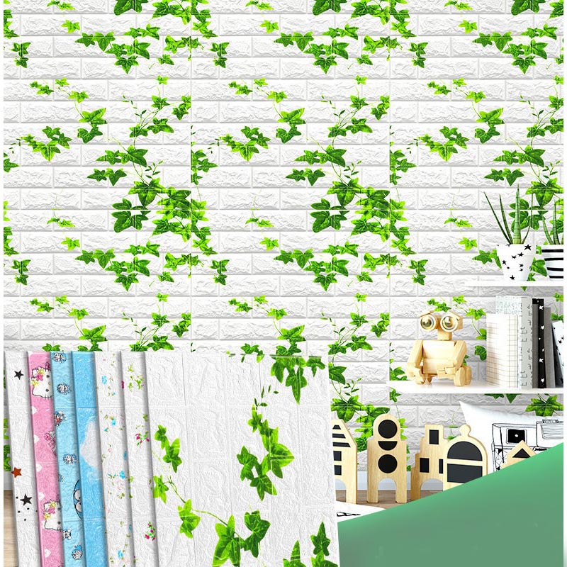 miếng dán tường xốp dán tường 3d sốp dán tường sốp dán tường Trang trí nhà cửa giấy dán tường phòng ngủ tranh dán tường giả gạch Giấy Dán Tường Bằng Xốp Họa Tiết Gạch Chống Thấm Nước Trang Trí Nội Thất