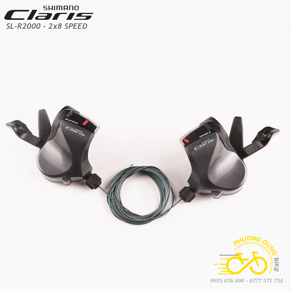 Tay đề bấm xả xe đạp SHIMANO CLARIS SL R2000 2x8 Speed - Hàng Chính Hãng