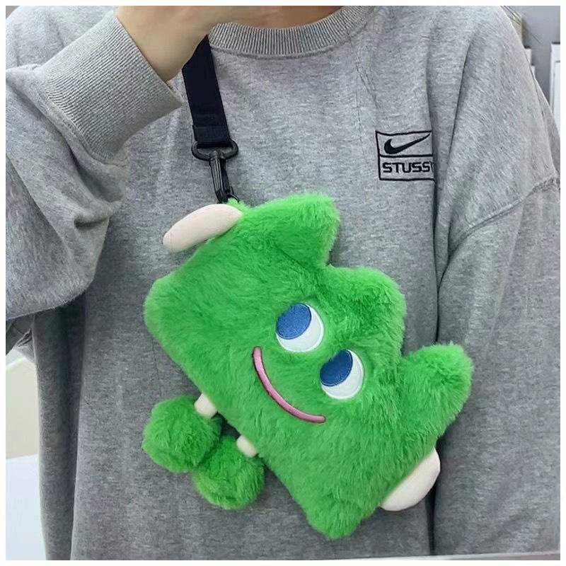 Túi Đeo Chéo Đựng Tiền Xu Bằng Vải Bông Dễ Thương Vui Nhộn Phong Cách Nhật Bản