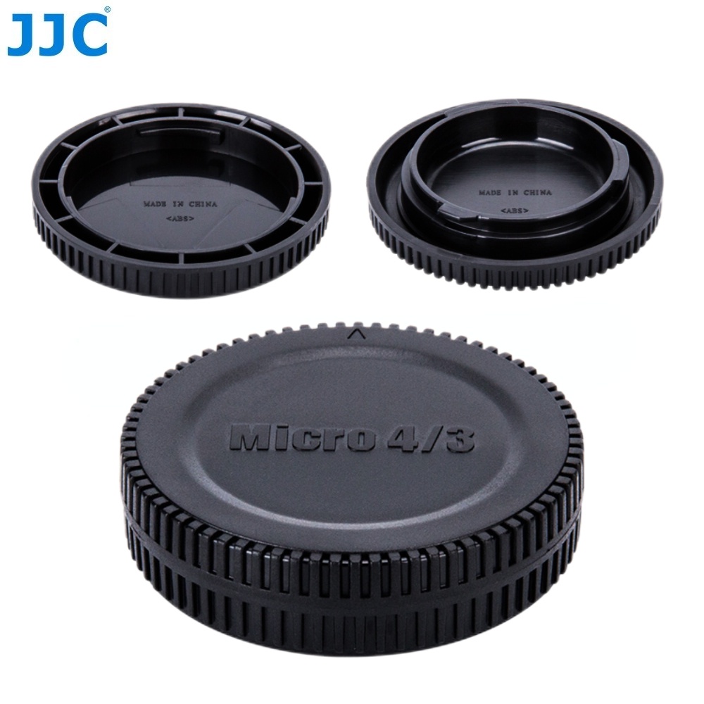JJC M4/3 Nắp Thân Máy &amp; Phía Sau Nắp Ống Kính Bộ (2 Gói) Cho Olympus OM-D E-M10 E-M5 E-M1 E-PL9 E-PL8 E-PL7 E-PL6 E-PL5 Và Nhiều Hơn Nữa Micro 4/3 Máy Ảnh Kỹ Thuật Số Mirrorless &amp; Ống Kính