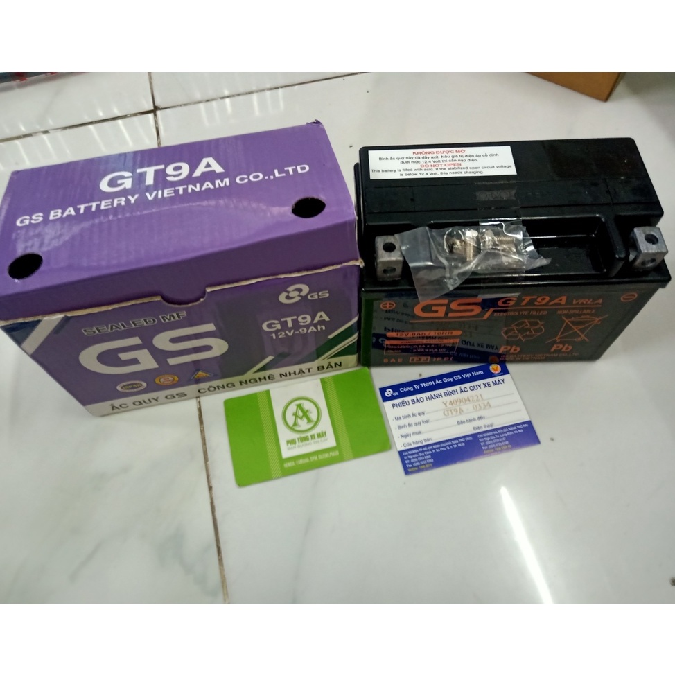 Bình Ắc Quy Khô GS GT9A (12V-9Ah)