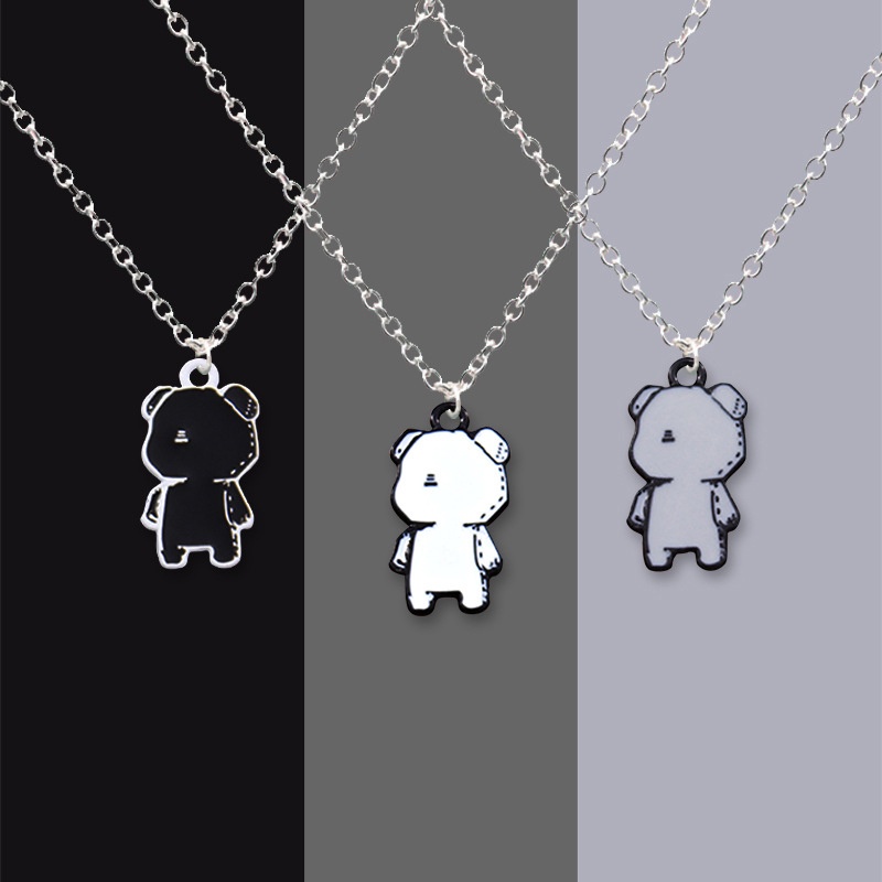 Vòng cổ Mặt Gấu Hoạt Hình Phong Cách Hip hop