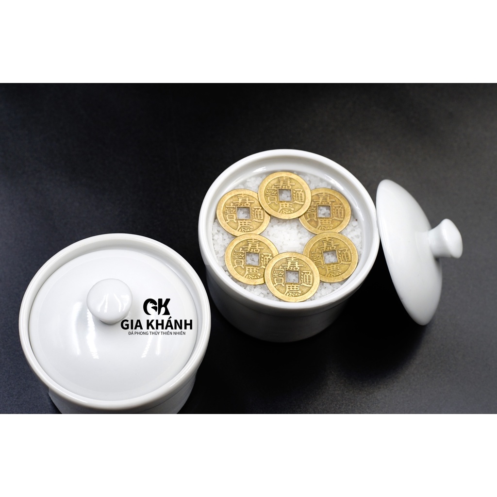 HŨ MUỐI + ĐỒNG XU PHONG THỦY TRỪ PHONG LONG VÀ XUI XẺO