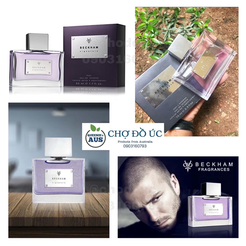 Nước hoa nam David Beckham INTIMATELY - SIGNATURE - HOMME - EDT 75ml - nhập Úc tem Chemist