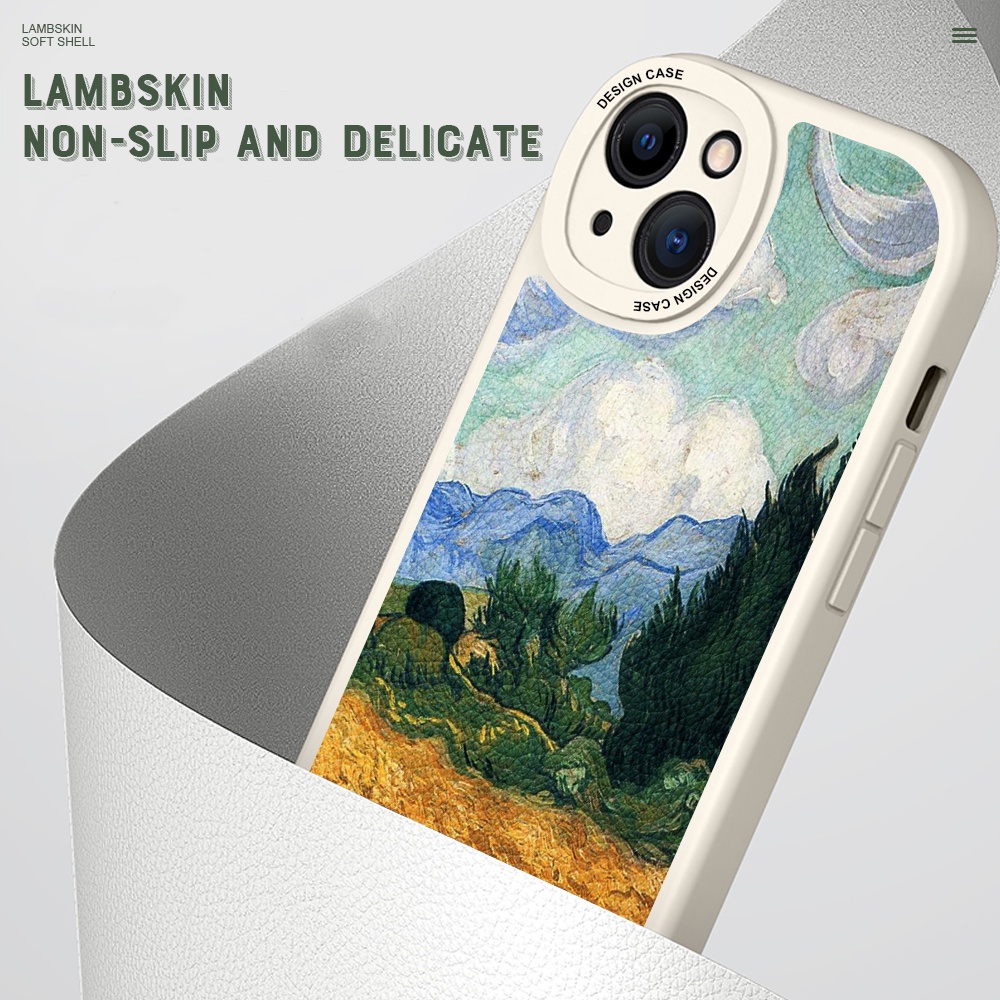 Samsung Galaxy A11 A12 A13 A21S A31 A32 A51 A71 4G 5G Cho Ốp lưng điện thoại In Hình Lambskin Oil Painting