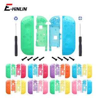 L r bộ điều khiển trong suốt vỏ vỏ thay thế tua vít mở bộ dụng cụ diy cho nintendo switch oled ns joy-con joycon