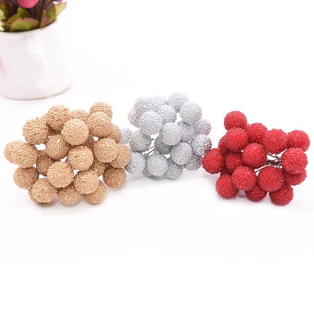 Bộ 40 Bông Hoa / Trái Cây Nhân Tạo Bằng Kính Dùng Trang Trí Tiệc Cưới DIY