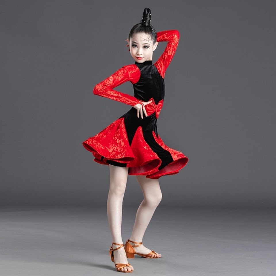 Chân Váy Khiêu Vũ Latin Chuyên Nghiệp Thời Trang Xuân Thu Cho Bé Gái