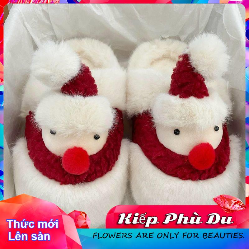 Dép Bông Đi Trong Nhà Hình Người Tuyết Dễ Thương