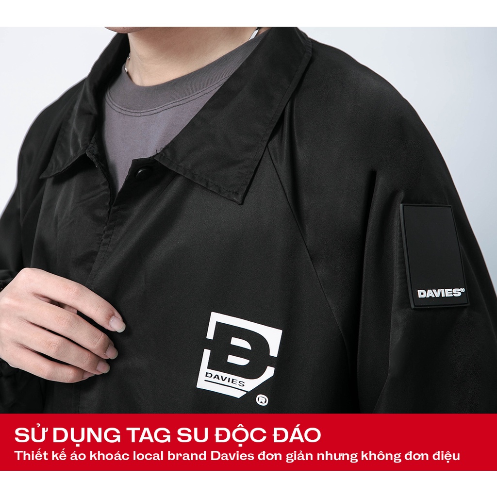 Áo khoác dù nam nữ form rộng basic jacket local brand DAVIES| D29-AK2