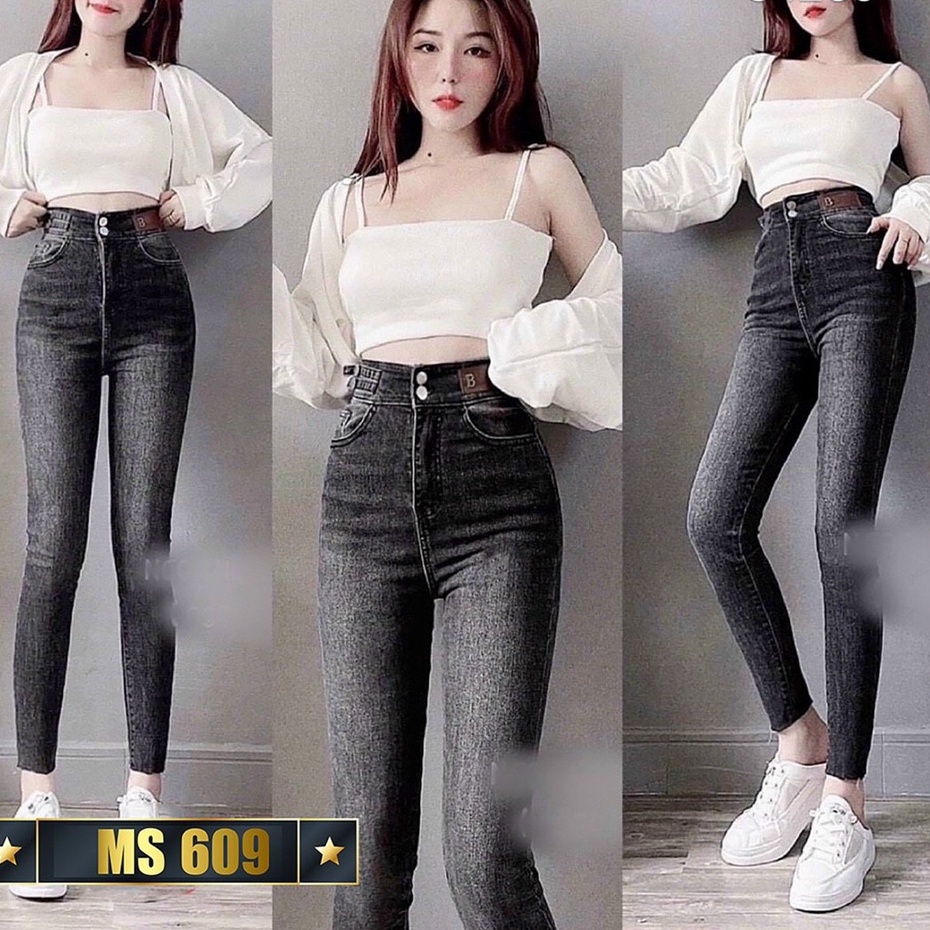 = 8 mẫu Quần jean nữ lưng cao co giãn cao cấp bao đẹp y hình chất lượng làm từ chất liệu jean 2 da đẹp nhất năm 2020