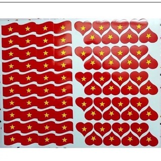 Sticker dán mặt cờ đỏ sao vàng
